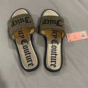 Juicy Couture Women's Gold Slides